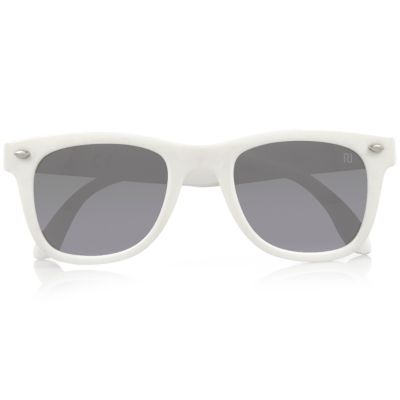 Boys white retro sunglasses